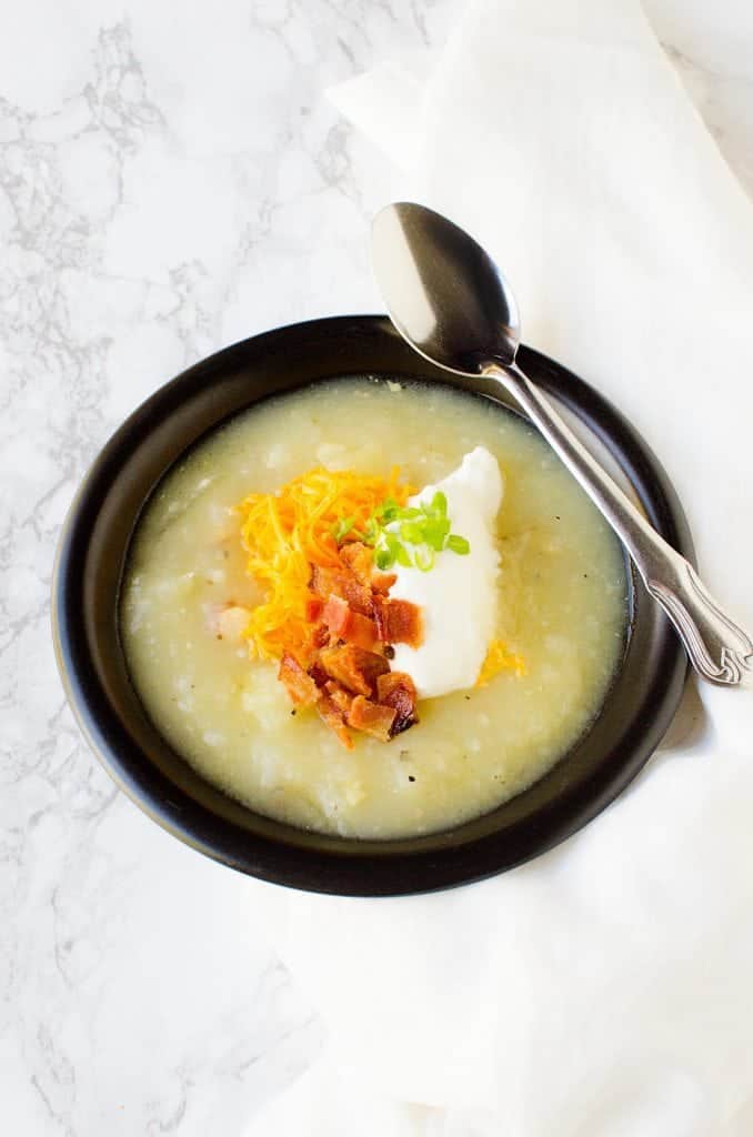 Crock Pot Creamy Bacon Potato Soup Recipe - Tammilee Tips