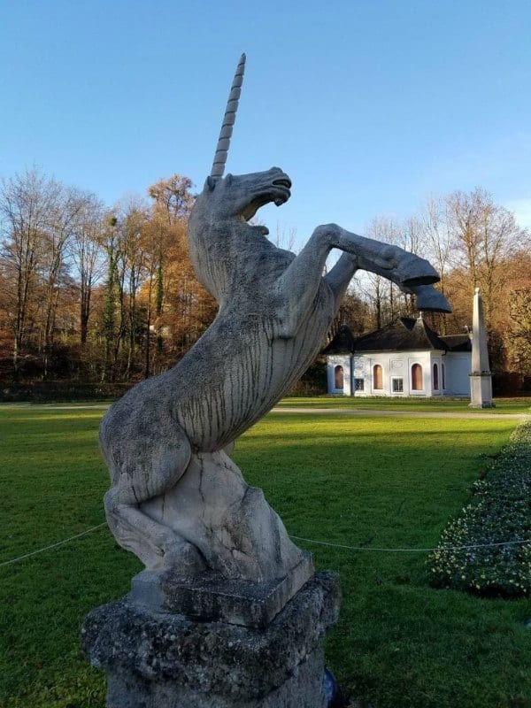 Concrete Unicorn statue