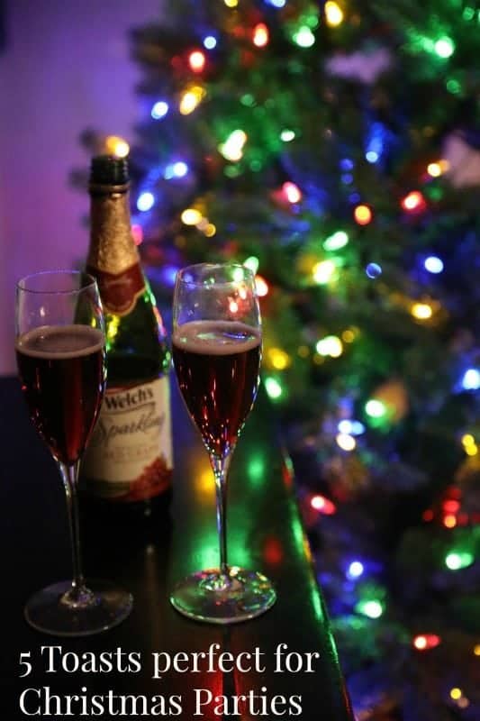 Raise your glass and give one of these 10 Holiday Christmas Party Toasts and New Years Toasts! Short simple toasts that everyone will love! 