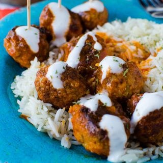 Simple Crock Pot Slow Cooker Buffalo Chicken Meatballs Recipe is perfect for your Super Bowl Football Party or any day you need a good appetizer recipe. These crockpot meatballs are also great over rice for dinner.