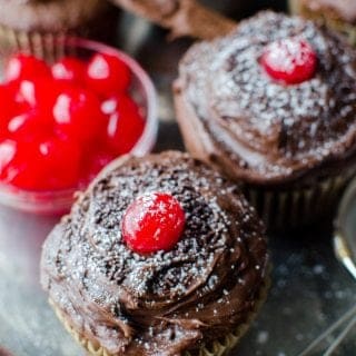 Easy Black Forest Cupcakes Recipe you will love! A delicious German treat that tastes so good!