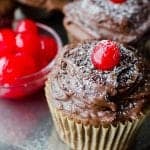 Easy Black Forest Cupcakes Recipe you will love! A delicious German treat that tastes so good! Made with cake mix, cherries and more!