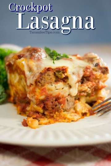 Easy Slow Cooker Crockpot Lasagna Recipe - Tammilee Tips