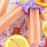 Bahama Mama Recipe for adult ice pops! The perfect cold treat on a hot summer day! Make a larger batch for summer parties, barbecues, tiki party, picnics and more! So easy to make