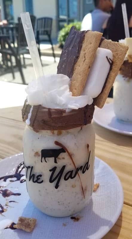 The Yard Milkshake with a smores on top