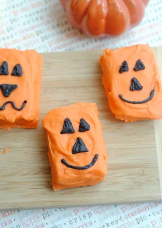 JackoLantern Pumpkin Rice Krispie Treats Tammilee Tips