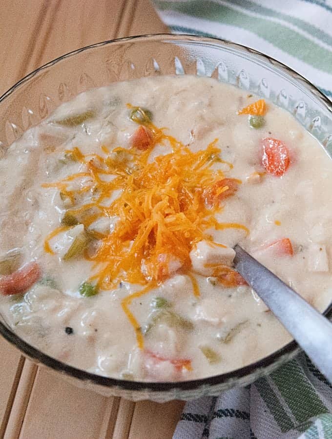 Slow Cooker Crockpot Turkey & Wild Rice Soup Recipe great for leftover turkey from Thanksgiving #crockpot #slowcooker #turkey #thanksgiving #recipe