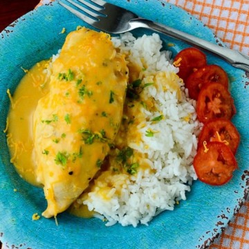 Cheesy Chicken and Rice Crockpot Recipe - Tammilee Tips