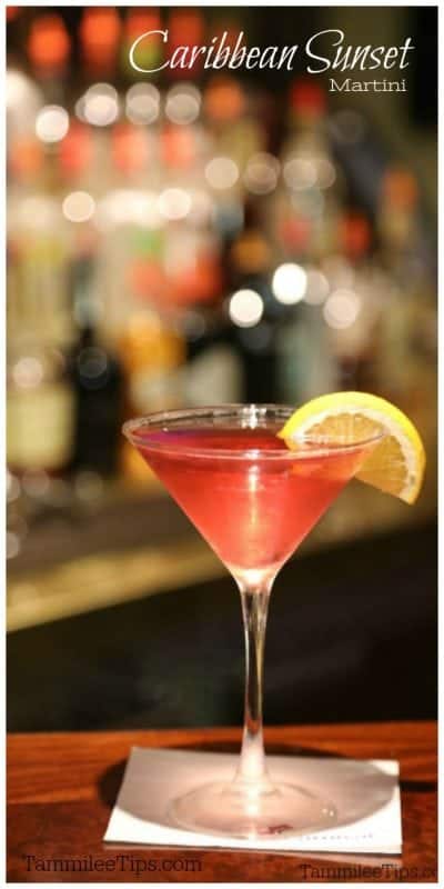 Easy to make Caribbean Sunset Martini Recipe the perfect combination of raspberry and coconut. 