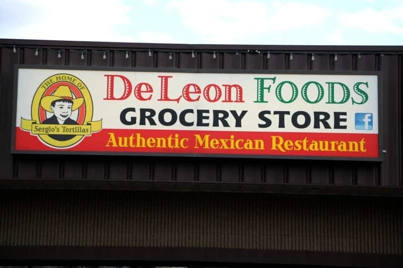 DeLeon Foods Grocery Store Sign