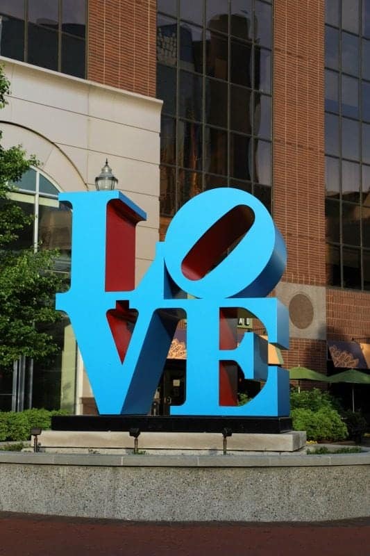 Blue Love Sculpture