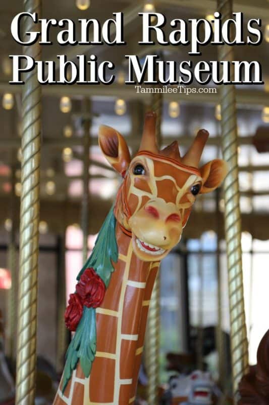 Giraffe carousel ride part of the 1928 Spillman Carousel in the Grand Rapids Public Museum