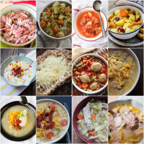 Collage of Crock Pot Soup Recipes