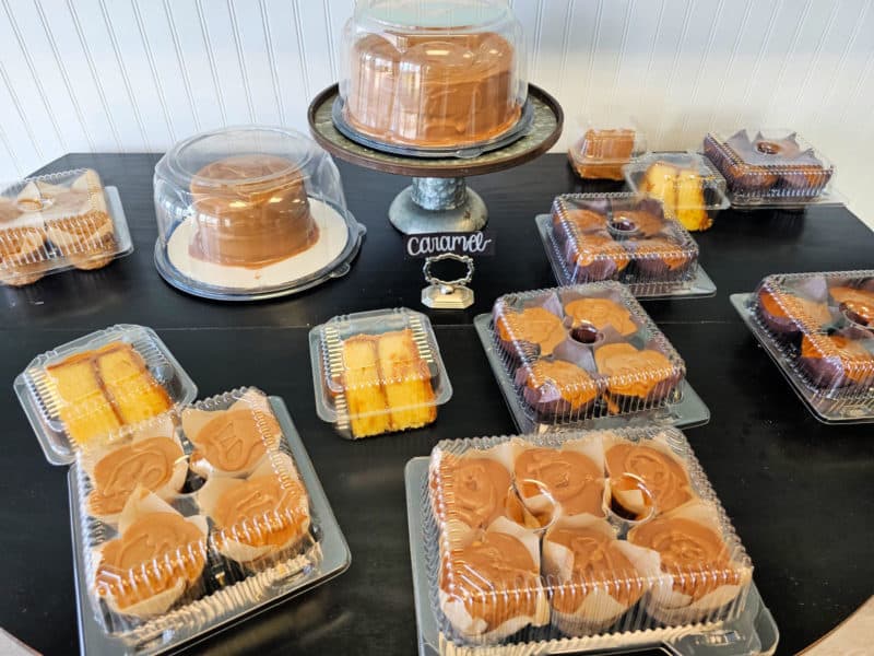 Caramel Cake display 