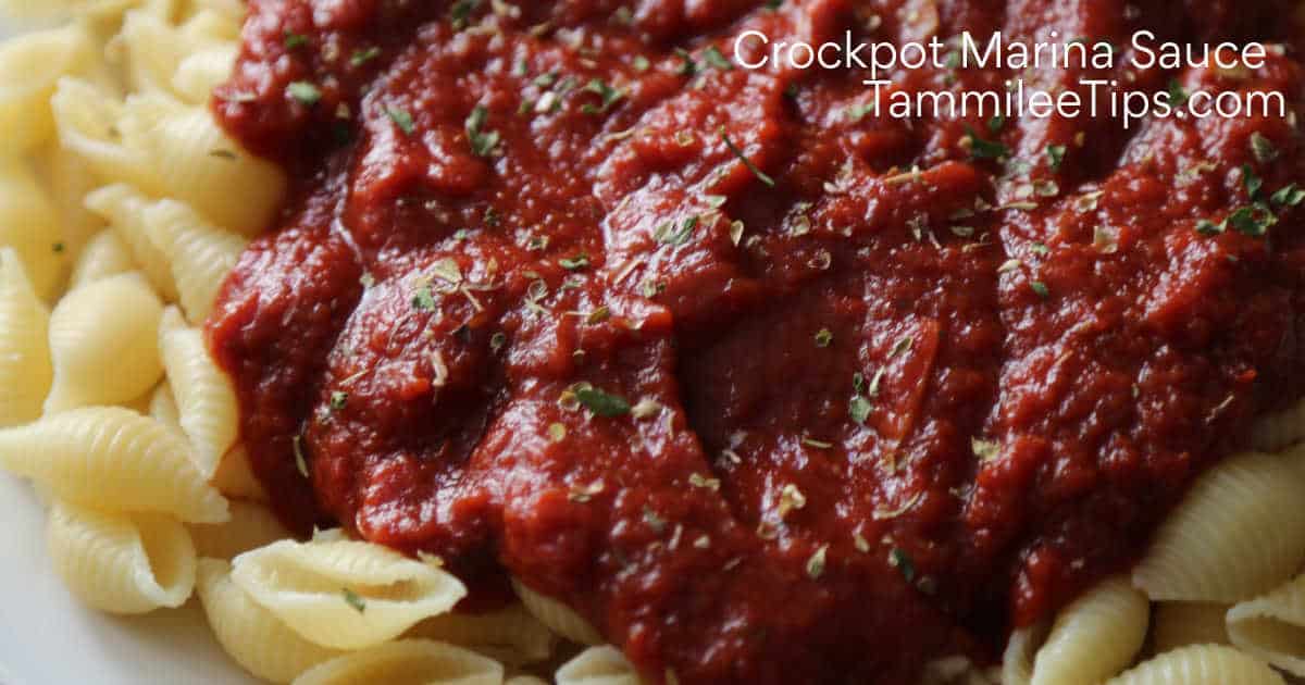Crock Pot Marinara Sauce Recipe - Tammilee Tips