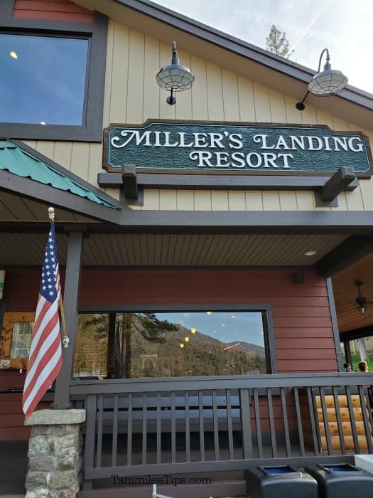 Millers Landing Resort exterior and sign bass lake