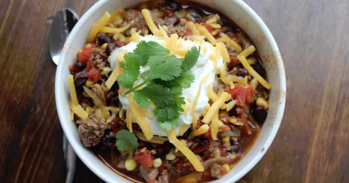 Spicy Taco Soup Crockpot Recipe - Tammilee Tips