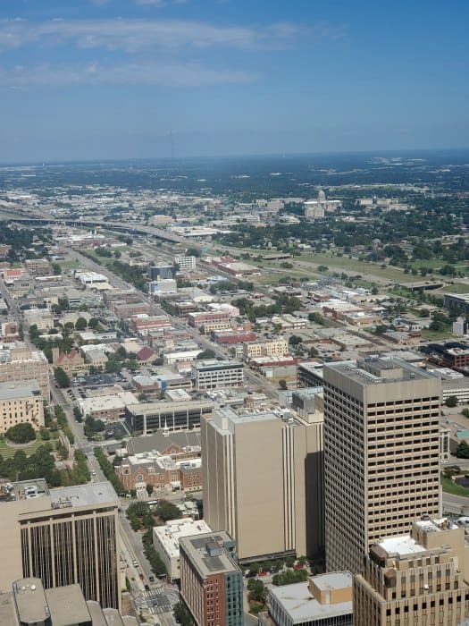 Views looking out over Oklahoma City