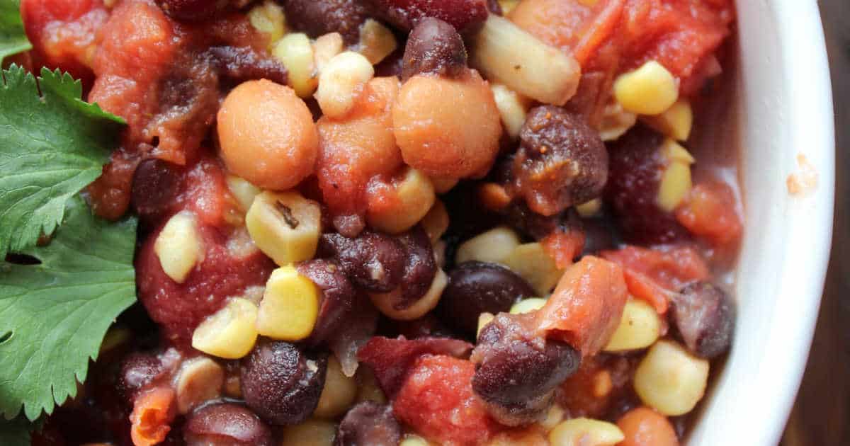 Crock Pot Vegetarian Three Bean Chili Tammilee Tips