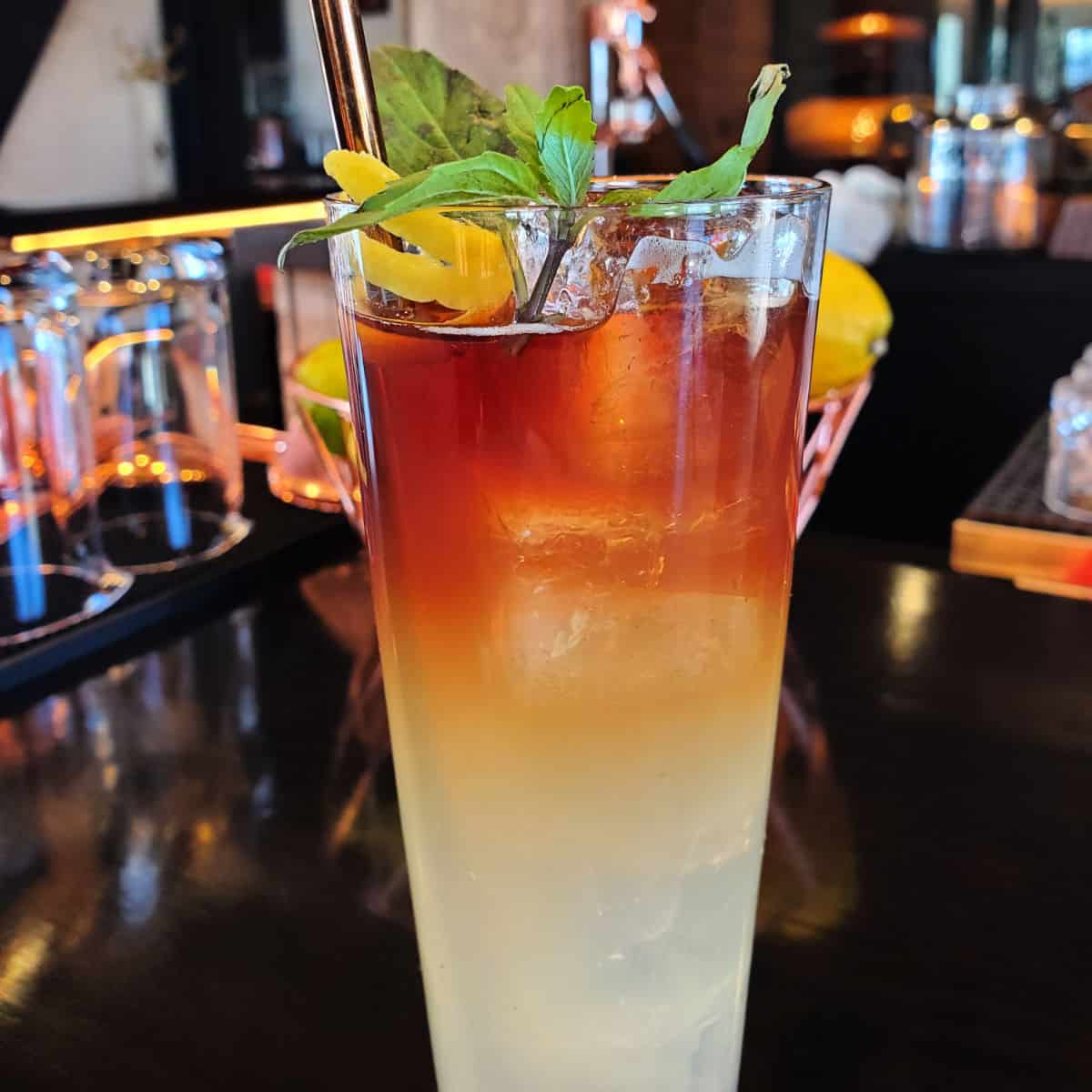 Ranch tea cocktail in a tall glass