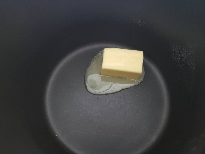 Butter melting in a pot