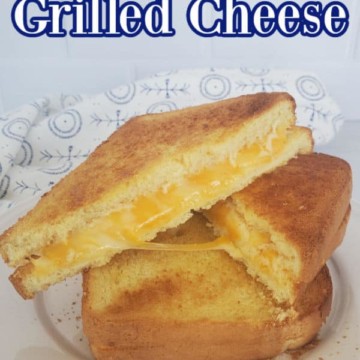 Air Fryer Grilled Cheese over sliced grilled cheese sandwiches