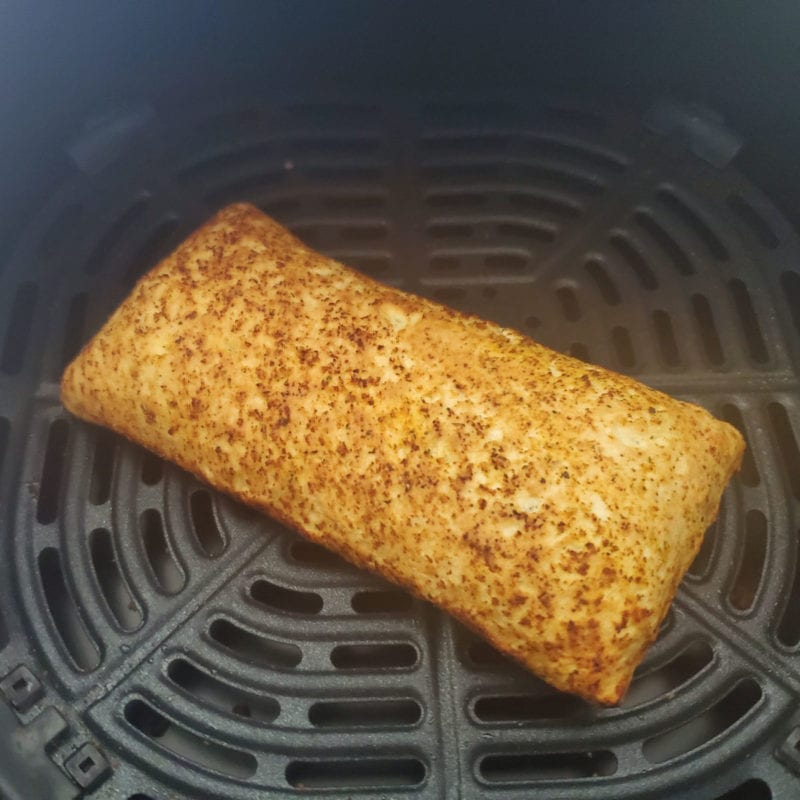 air fried hot pocket in an air fryer basket