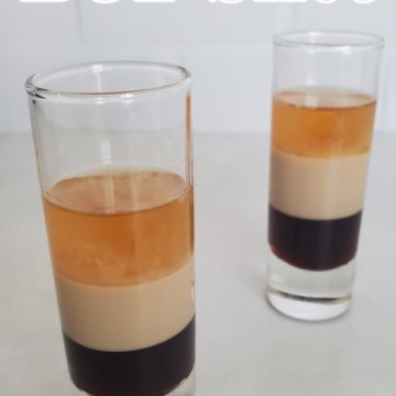 B52 shot text over 2 layered shots in shot glasses