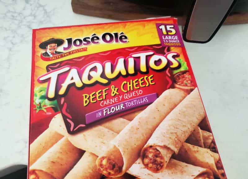 Jose Ole Taquitos beef and cheese box. 