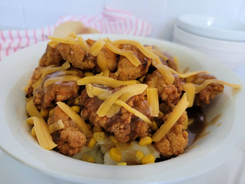 KFC Famous bowl in a white bowl 