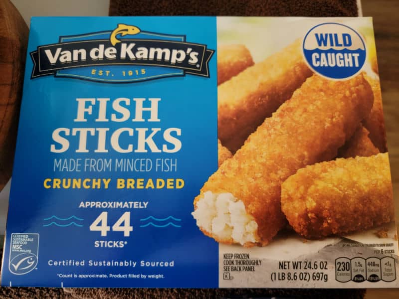 Van de Kamps Fish sticks box 