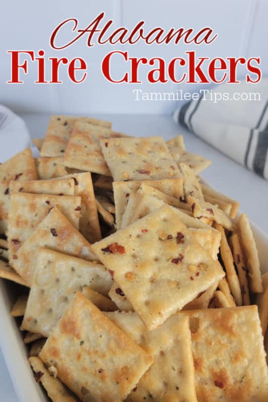 Alabama Fire crackers over a bowl of firecrackers. 