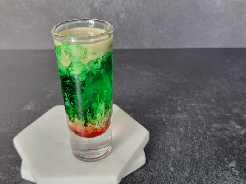 Zombie Brain Shot in a shot glass