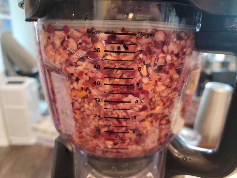 cranberry orange relish in food processer