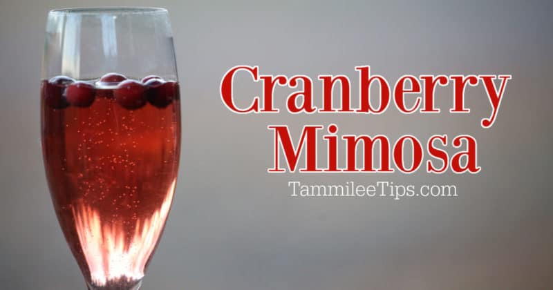 Cranberry Mimosa in a champagne flute