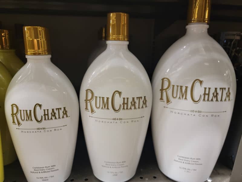 Different sizes of RumChata bottles