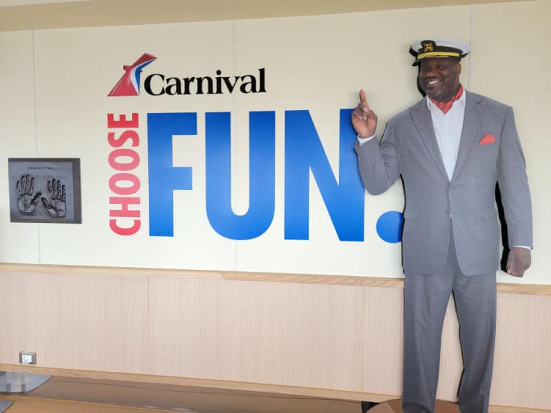 Carnival Choose Fun sign with large Shaq image