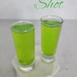 Ninja Turtle shot text over two bright green shots