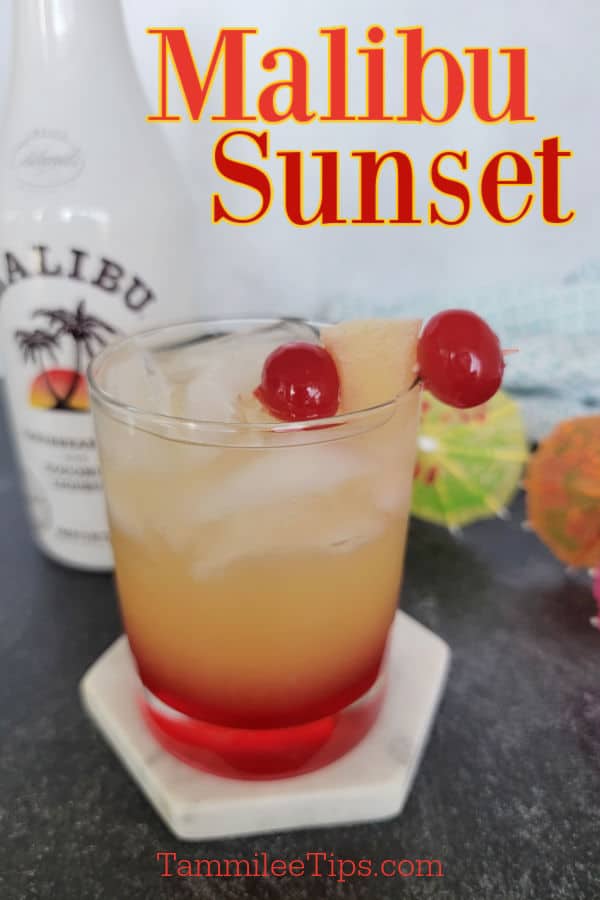 Malibu Sunset Drink Recipe {Video} Tammilee Tips