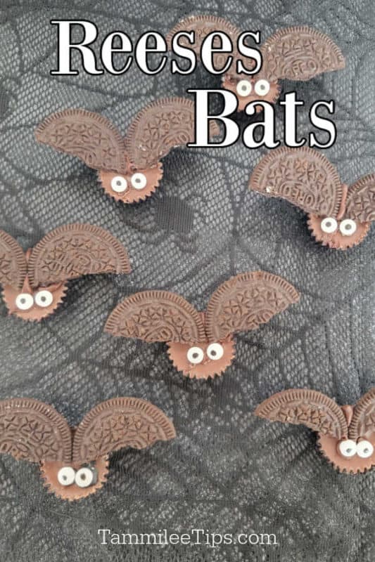 Reeses Bats text over multiple chocolate oreo bats