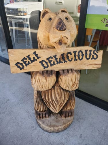 deli delicious bear sign in oakhurst