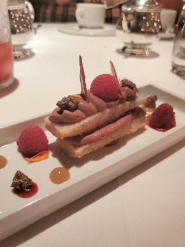 Chocolate dessert elderberry house oakhurst on a white plate