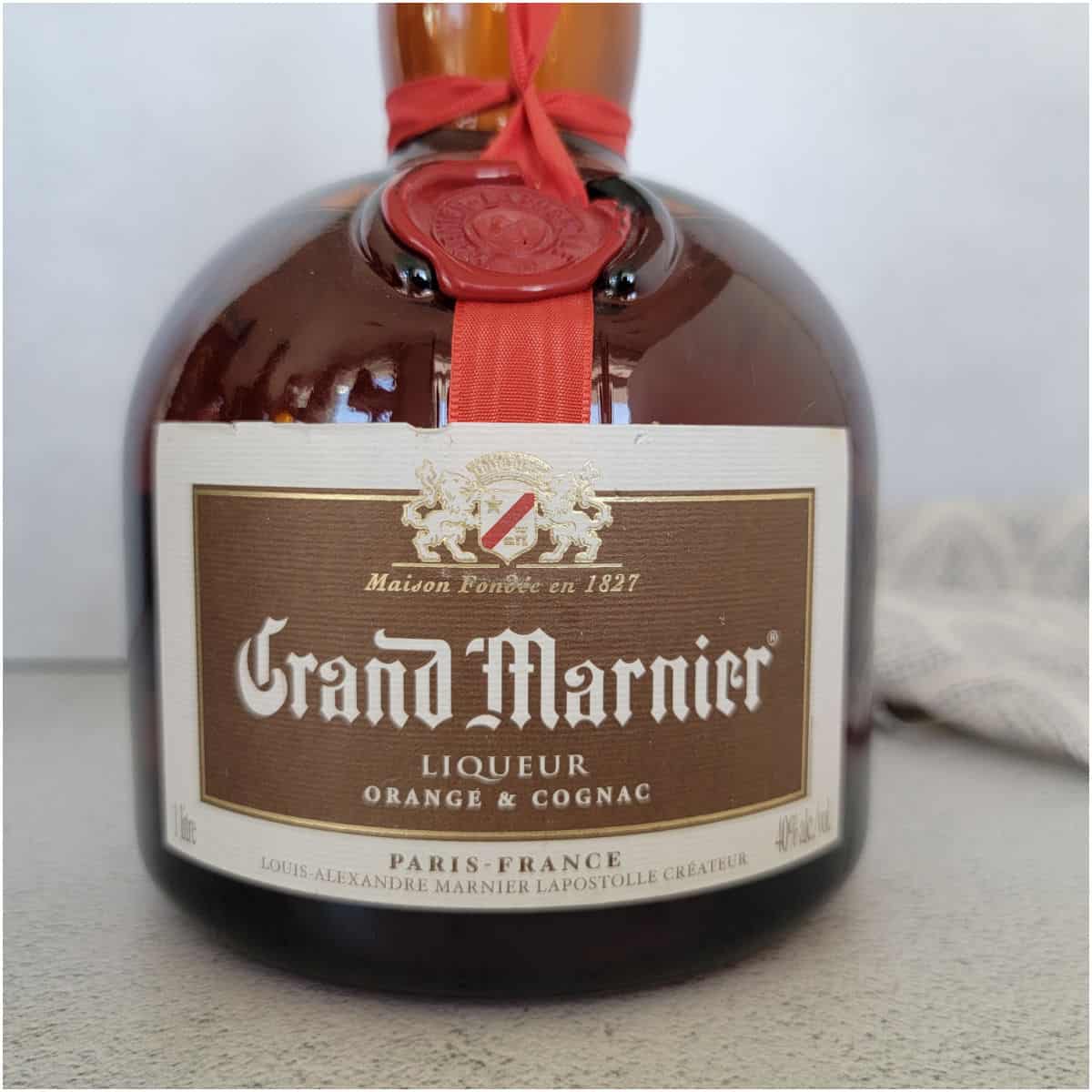 Front of a Grand Marnier Bottle