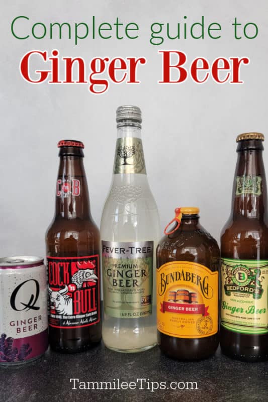 Complete Guide to ginger beer text over multiple bottles of ginger beer