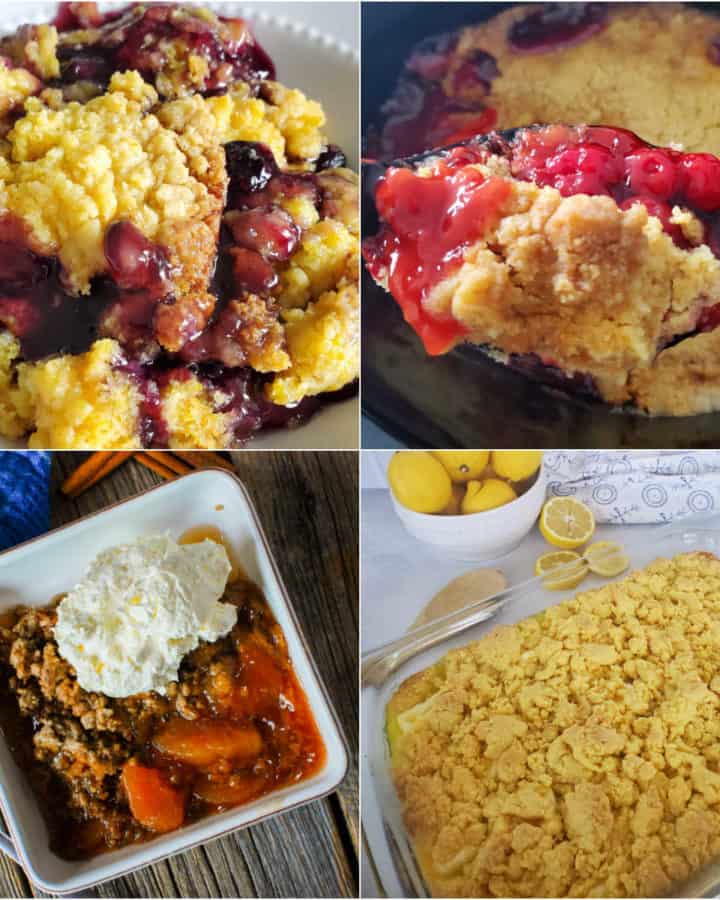 Collage of Dump Cakes