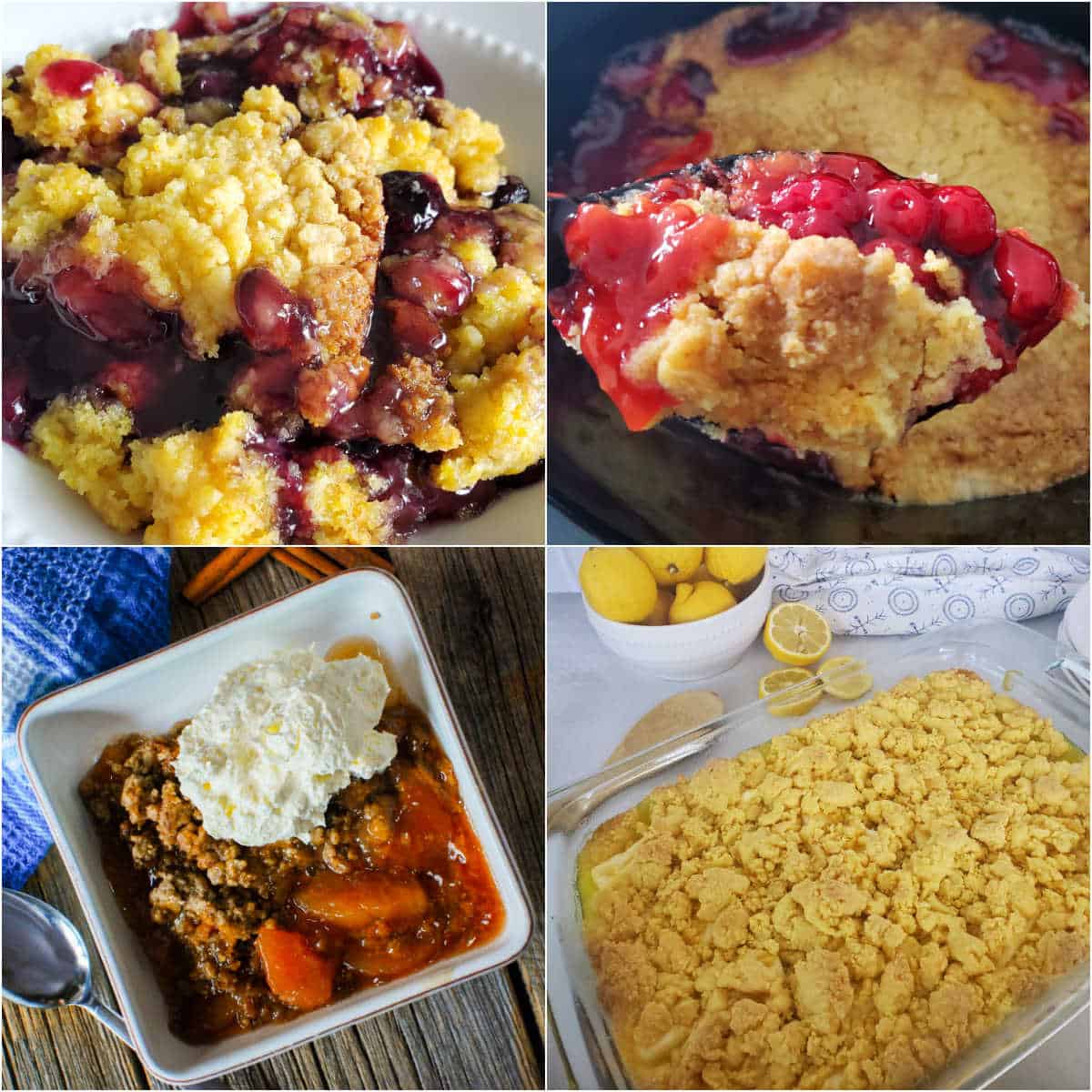 Collage of Dump Cakes