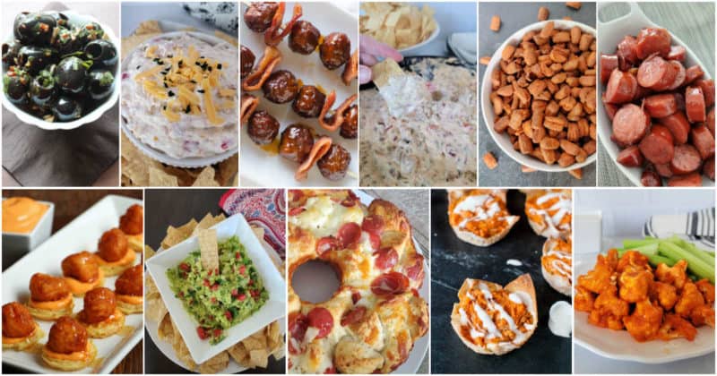 Collage of Game Day Appetizer Recipes