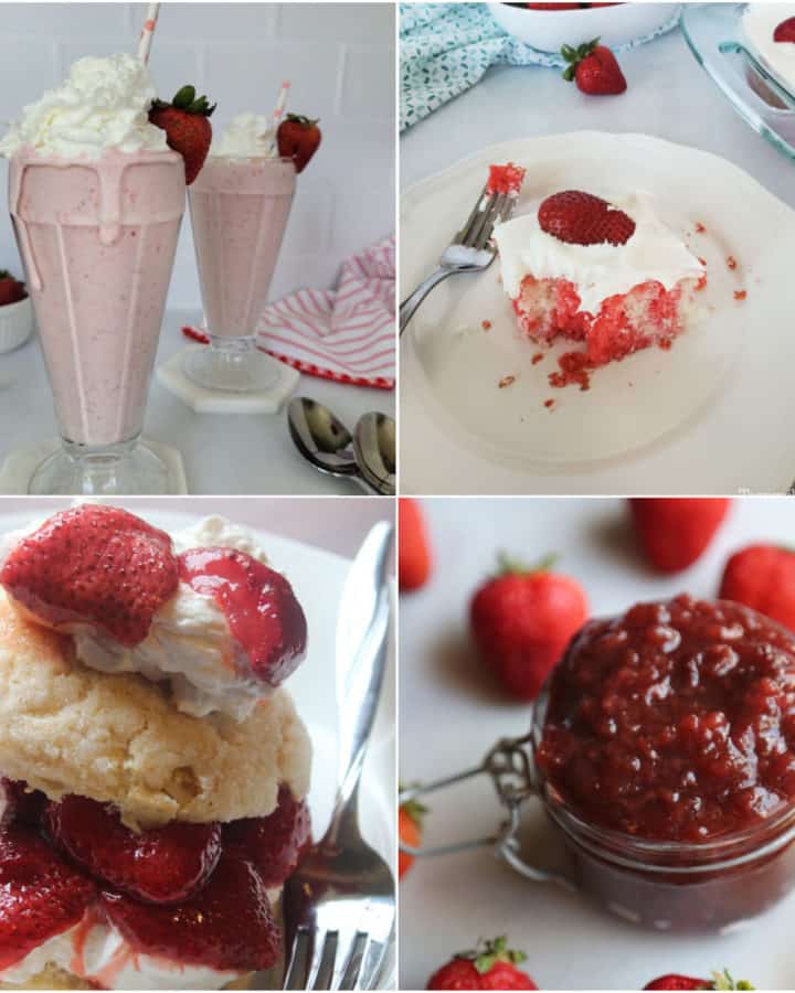 Collage of Strawberry Recipe Photos