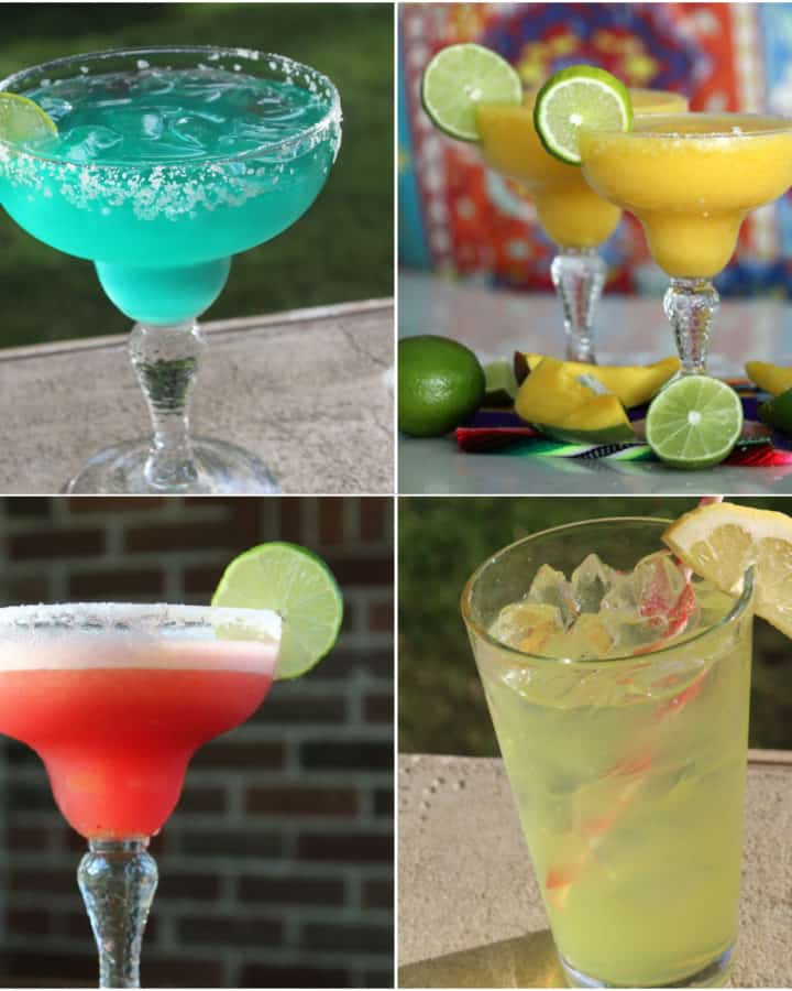 Triple Sec cocktails in a collage