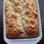 Beer bread in a white bread pan